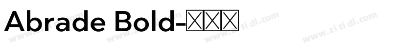Abrade Bold字体转换